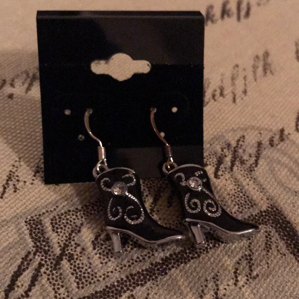 Cowgirl boot earrings